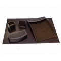 Dacasso  Colors 5 Pieces Leatherettee Desk Set - Brown